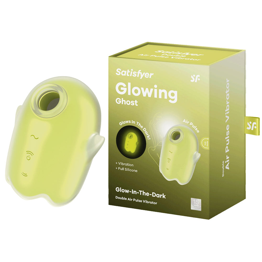 Satisfyer Glowing Ghost - Glow in Dark Yellow USB Rechargeable Air Pulse Stimulator