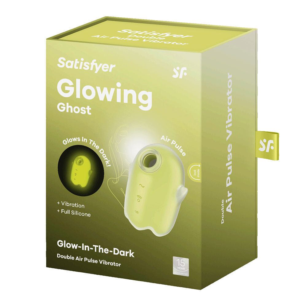 Satisfyer Glowing Ghost - Glow in Dark Yellow USB Rechargeable Air Pulse Stimulator