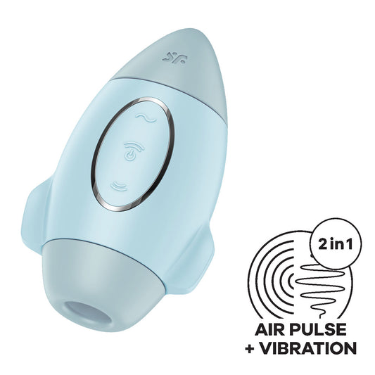 Satisfyer Mission Control - Blue USB Rechargeable Vibrating Air Pulse Stimulator