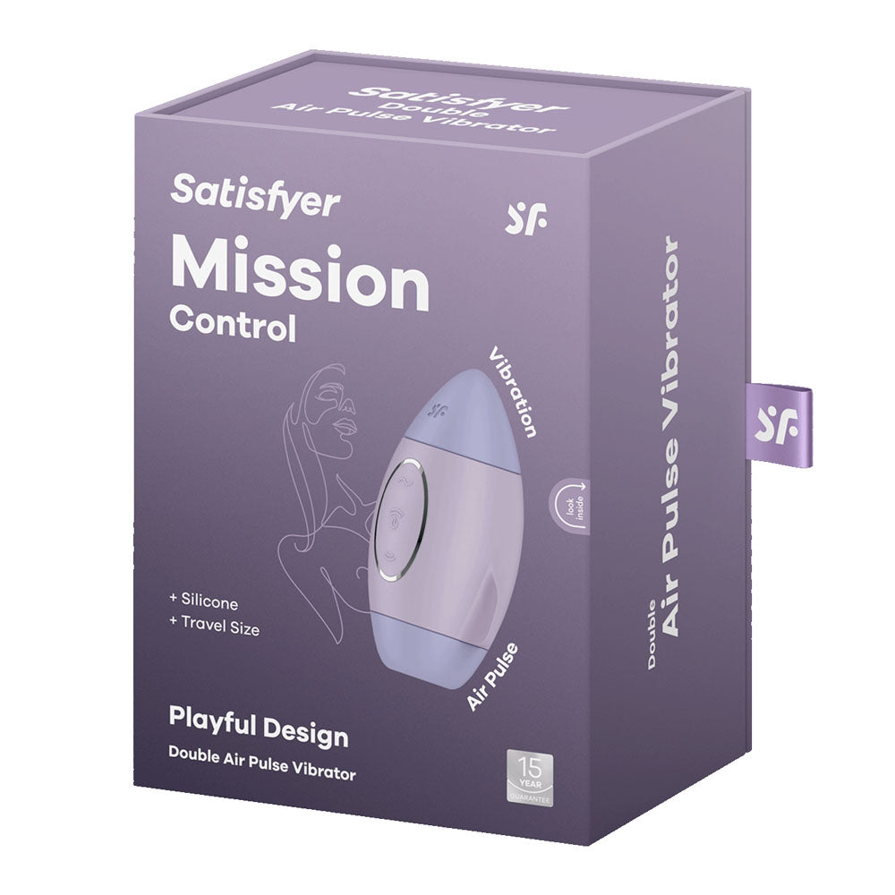 Satisfyer Mission Control - Violet USB Rechargeable Vibrating Air Pulse Stimulator