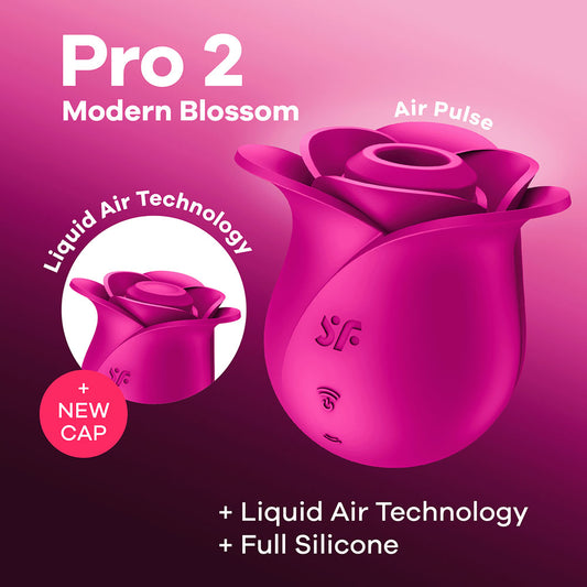 Satisfyer Pro 2 Modern Blossom Pink USB Rechargeable Air Pulse Rose Stimulator