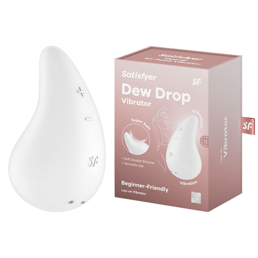 Satisfyer Dew Drop - White USB Rechargeable Stimulator Lay-on Vibrator