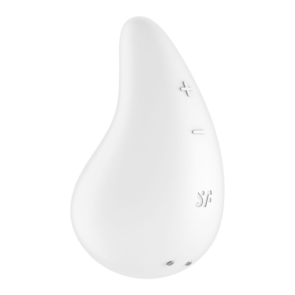 Satisfyer Dew Drop - White USB Rechargeable Stimulator Lay-on Vibrator