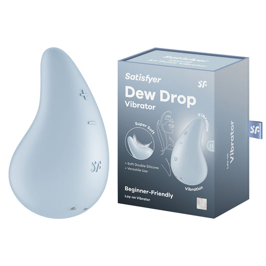 Satisfyer Dew Drop - Light Blue USB Rechargeable Stimulator Lay-on Vibrator