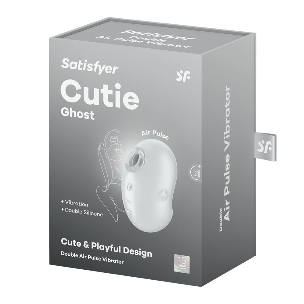 Satisfyer Cutie Ghost - White USB Rechargeable Double Air Pulse Vibrator