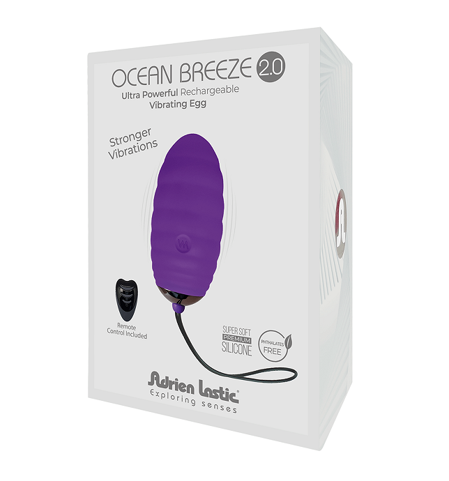 Adrien Lastic Ocean Breeze Rechargeable Bullet with Remote Purple 2.0