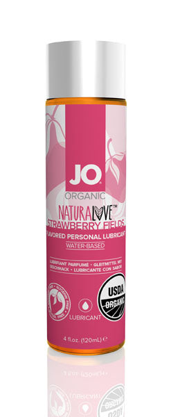 JO USDA Organic Strawberry Fields Water Based Lubricant 4oz/120ml