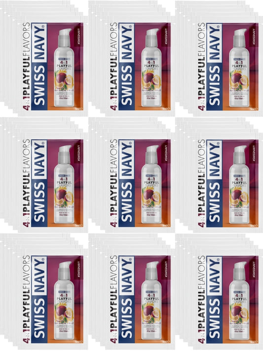 Swiss Navy Wild Passion Fruit Edible Lube Lubricant Sachets 5ml (100 Pack)