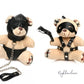 Master Series BDSM/Hooded/Gagged/Bondage Teddy Bear Keychain Adult Gift - 4 Pack