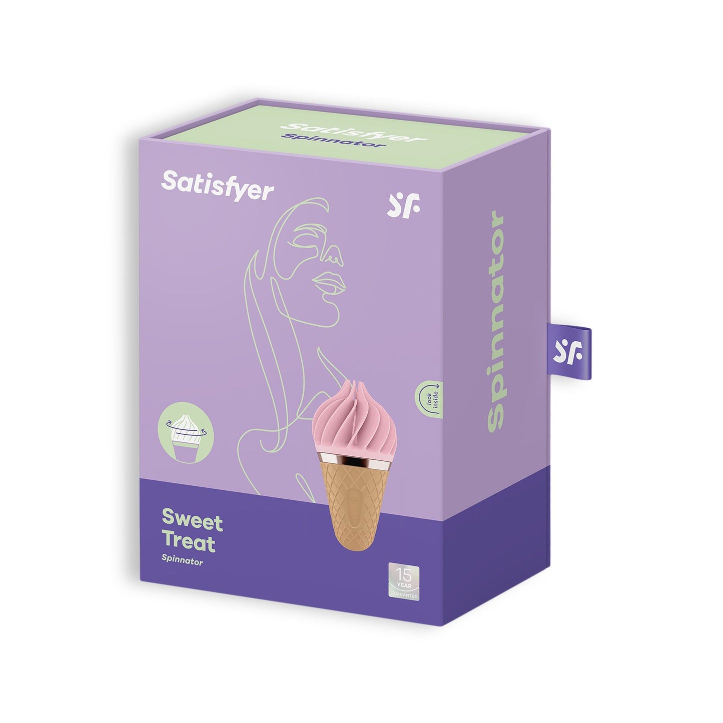 Satisfyer Sweet Treat Pink/Brown - Rotating Head Ribs Stimulate Clitoris