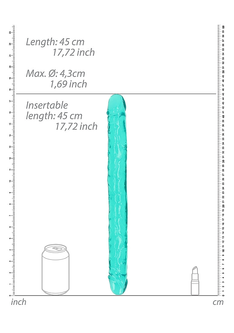 Shots Toys | REALROCK 45cm (18") Double Dong Turquoise