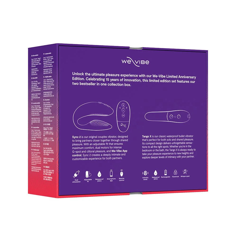 We-Vibe 15 Year Anniversary Collection - Sync 2 + Tango X - 2 Pack