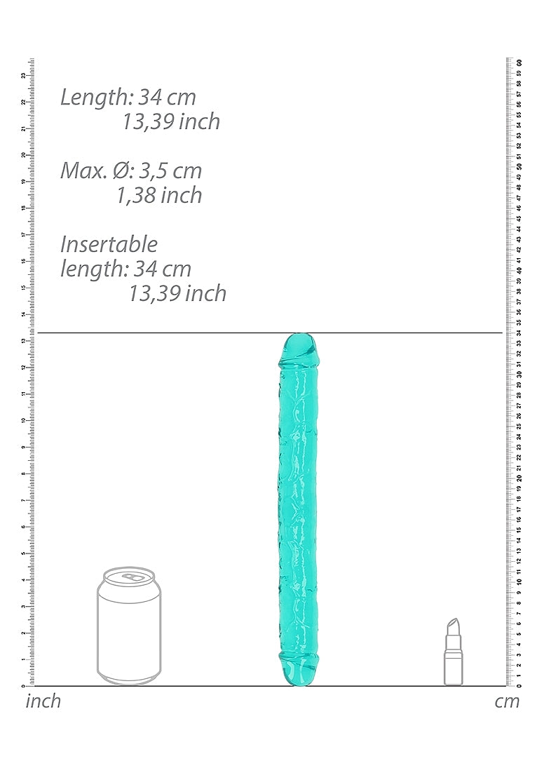 Shots Toys | REALROCK 34cm (13") Double Dong Turquoise