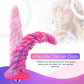 Hismith 10" Monster Series Vibrating Pink Swirl Awl Dildo w Remote (KlicLok)