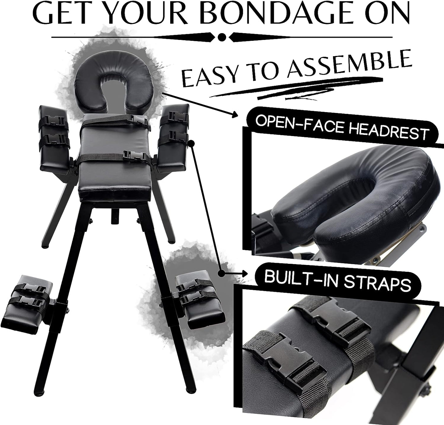 Master Series Obedience Extreme Sex Bench with Restraint Straps - Bondage Furniture