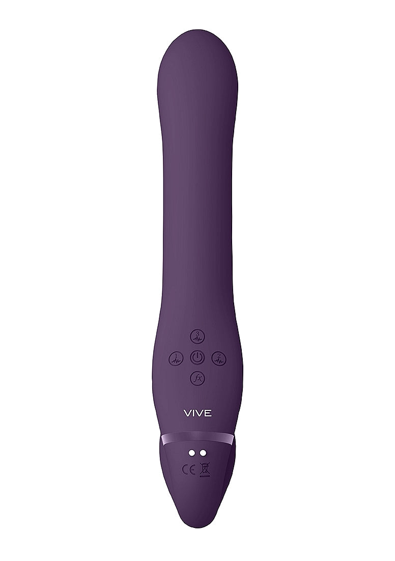 Shots Toys | VIVE AI Dual Vibrating & Air Wave Tickler Strapless Strap-On Purple