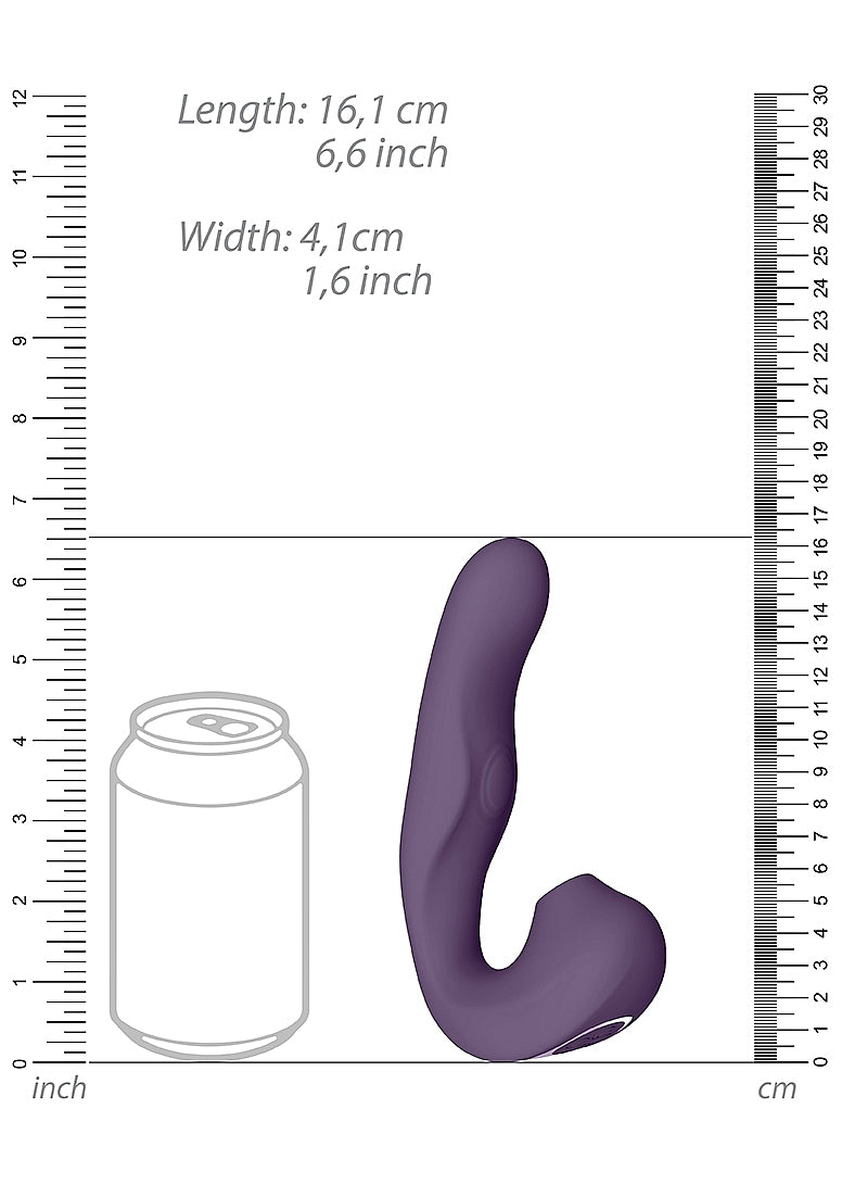 Shots Toys | VIVE Zaki Air Wave Pulse Wave & G-Spot Vibrator Purple