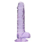 Shots Toys | REALROCK Crystal Clear 7"/17cm Realistic Dildo with Balls Purple