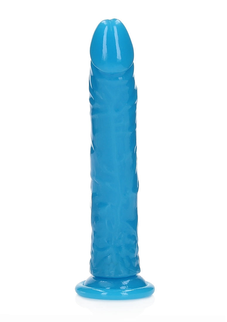 Shots Toys | REALROCK 32cm Slim Glow in the Dark Neon - Blue (11") Dildo Dong