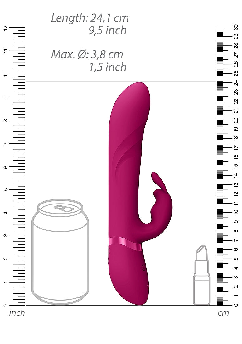 Shots Toys | VIVE Nari Vibrating and Rotating Beads, G-Spot Rabbit Vibrator Pink