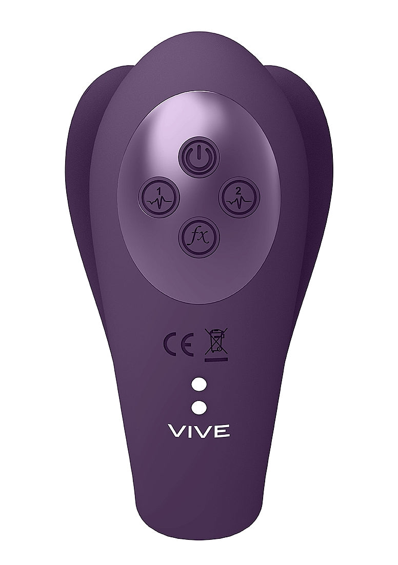 Shots Toys | VIVE Yoko Triple Action Vibrating Dual Prongs & Pulse Wave Purple