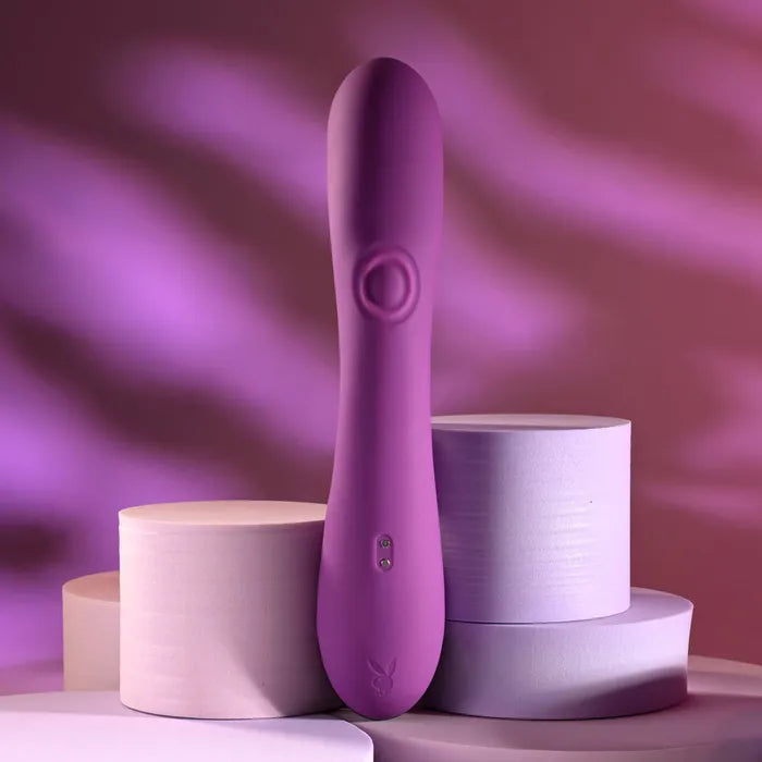 Playboy Pleasure BUSY BUNNY - Purple 22.6cm Rabbit Vibrator with Tapping Shaft