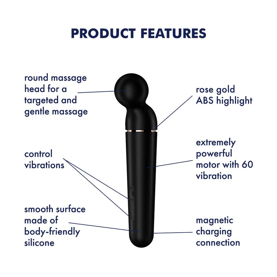 Satisfyer Planet Wand-er Massager Wand Vibrator Black