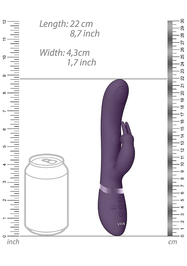 Shots Toys | VIVE May Dual Pulse-Wave & Vibrating C-Spot & G-Spot Rabbit Vibrator Purple