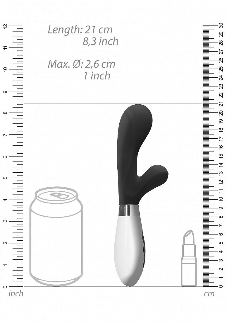 Shots Toys | Luna Artemis Rechargeable 10 Speed Rabbit Vibe Vibrator Black