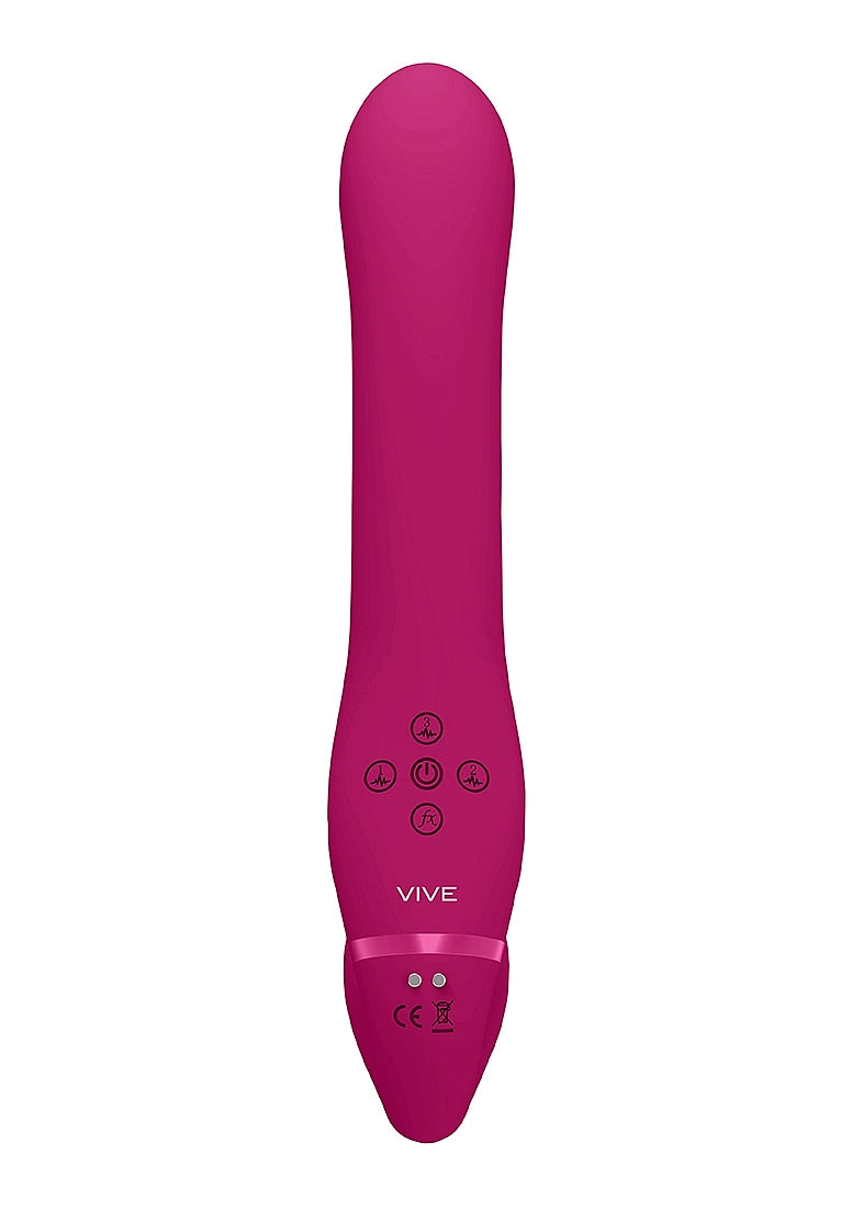 Shots Toys | VIVE AI Dual Vibrating & Air Wave Tickler Strapless Strapon Pink