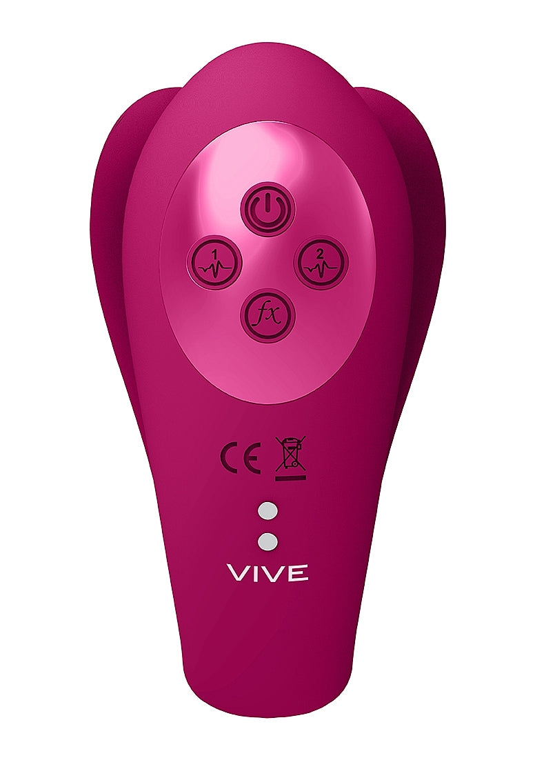 Shots Toys | VIVE Yoko Triple Action Vibrating Dual Prongs & Pulse Wave Pink