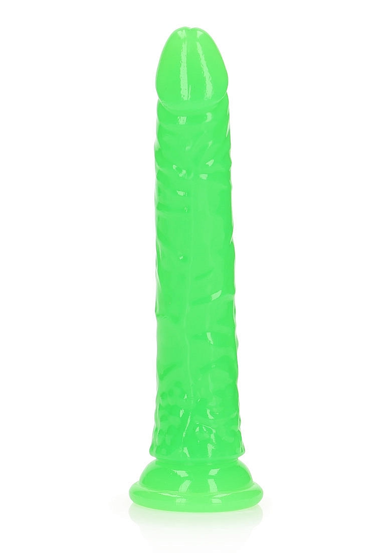 Shots Toys | REALROCK 20cm Slim Glow in the Dark Neon - Green (8") Dildo Dong