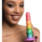 Curve Toys | Simply Sweet 6.5" Zigzag Rainbow Dildo