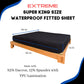 Eroticgel Waterproof Fitted Sheet Extreme Edition Black Nuru Massage - Queen Size