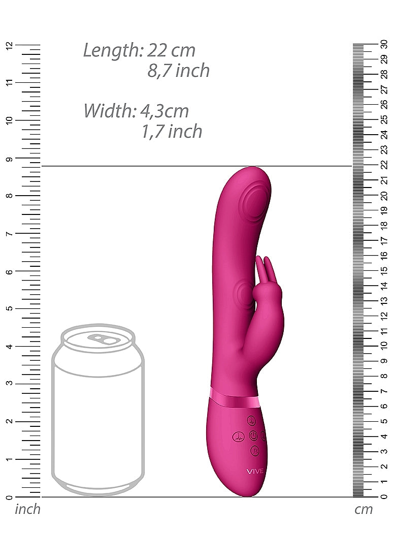 Shots Toys | VIVE May Dual Pulse-Wave & Vibrating C-Spot & G-Spot Rabbit Vibrator Pink