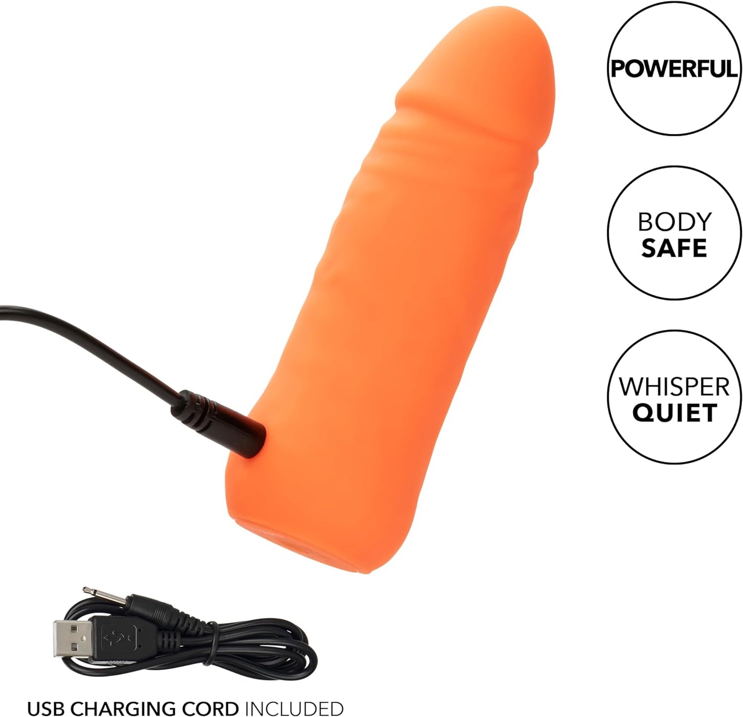 CalExotics Mini Vibrating Studs Vibrator Dildo Dong Orange