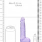 Shots Toys | REALROCK Crystal Clear 6"/15cm Realistic Dildo with Balls Purple