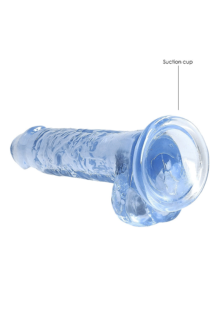 Shots Toys | REALROCK Crystal Clear 7"/17cm Realistic Dildo with Balls Blue