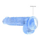 Shots Toys | REALROCK Crystal Clear 6"/15cm Realistic Dildo with Balls Blue