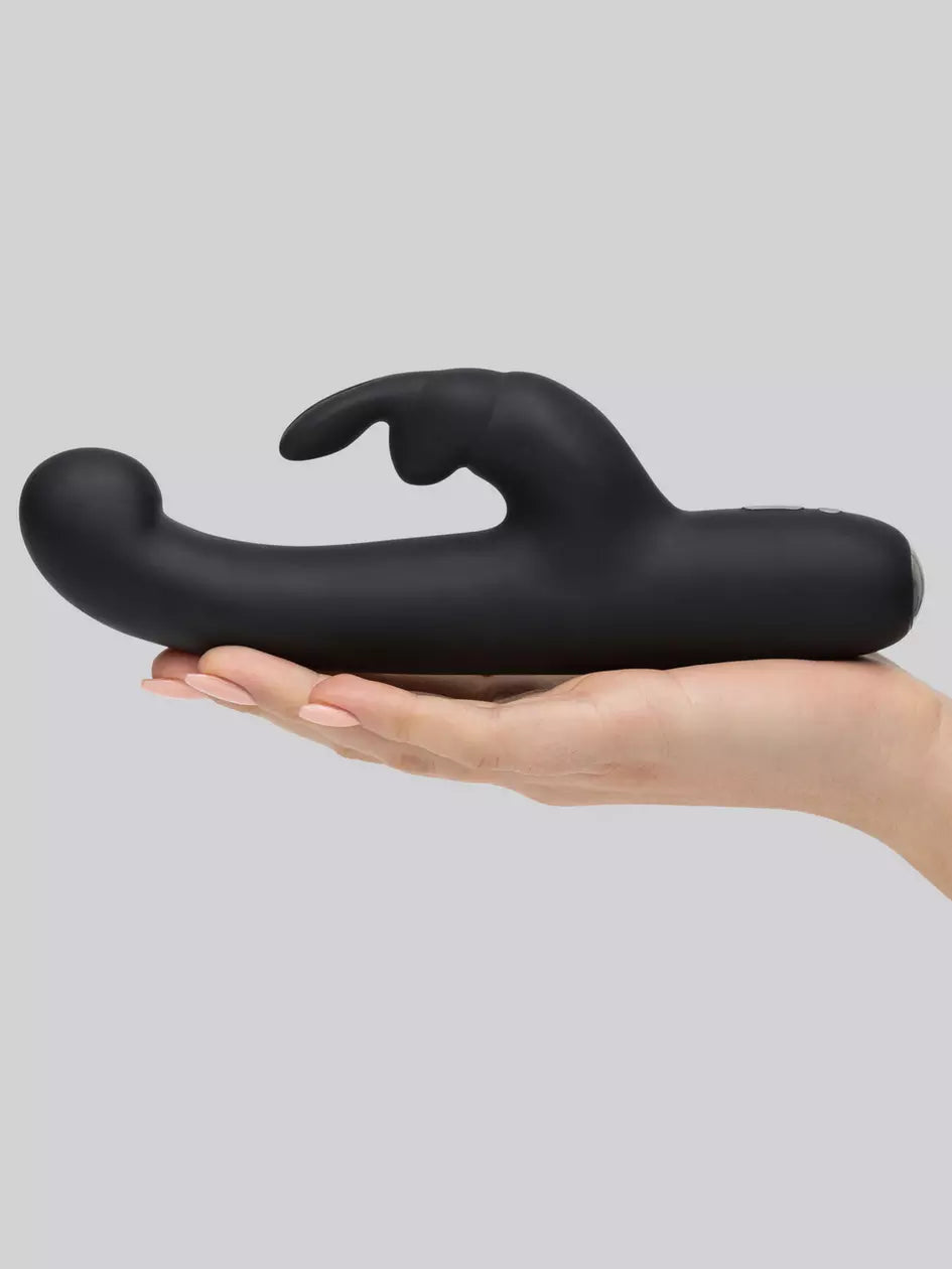 Love Honey Happy Rabbit Slimline G-Spot Rechargeable Rabbit Vibrator Black