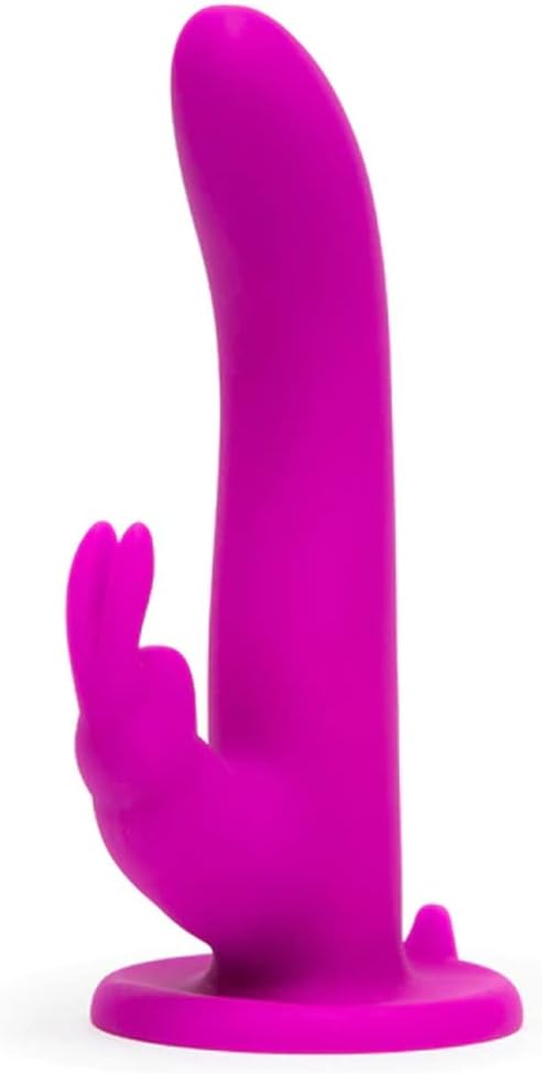 Love Honey Happy Rabbit Rechargeable Vibrating Strap on Harness Set Kit Purple