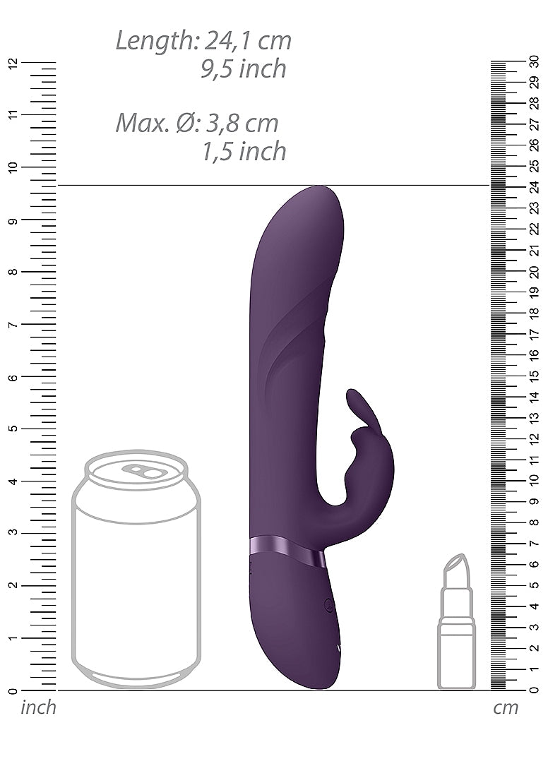 Shots Toys | VIVE Nari Vibrating and Rotating Beads, G-Spot Rabbit Vibrator Purple