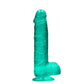 Shots Toys | REALROCK Crystal Clear 6"/15cm Realistic Dildo with Balls Turquoise