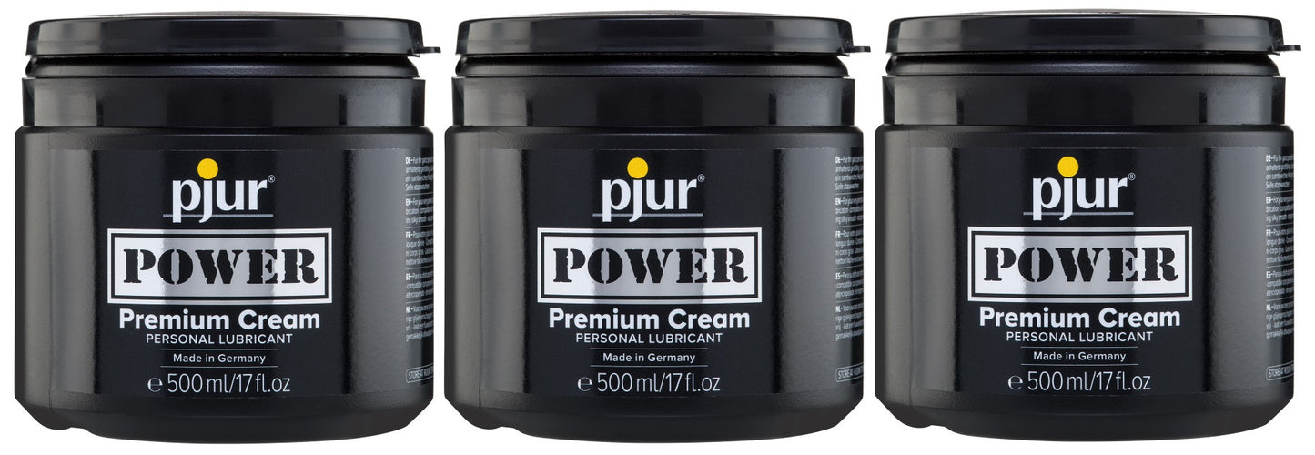 Pjur Power - Premium Hybrid Cream Personal Lubricant 3x500ml - 3 Pack