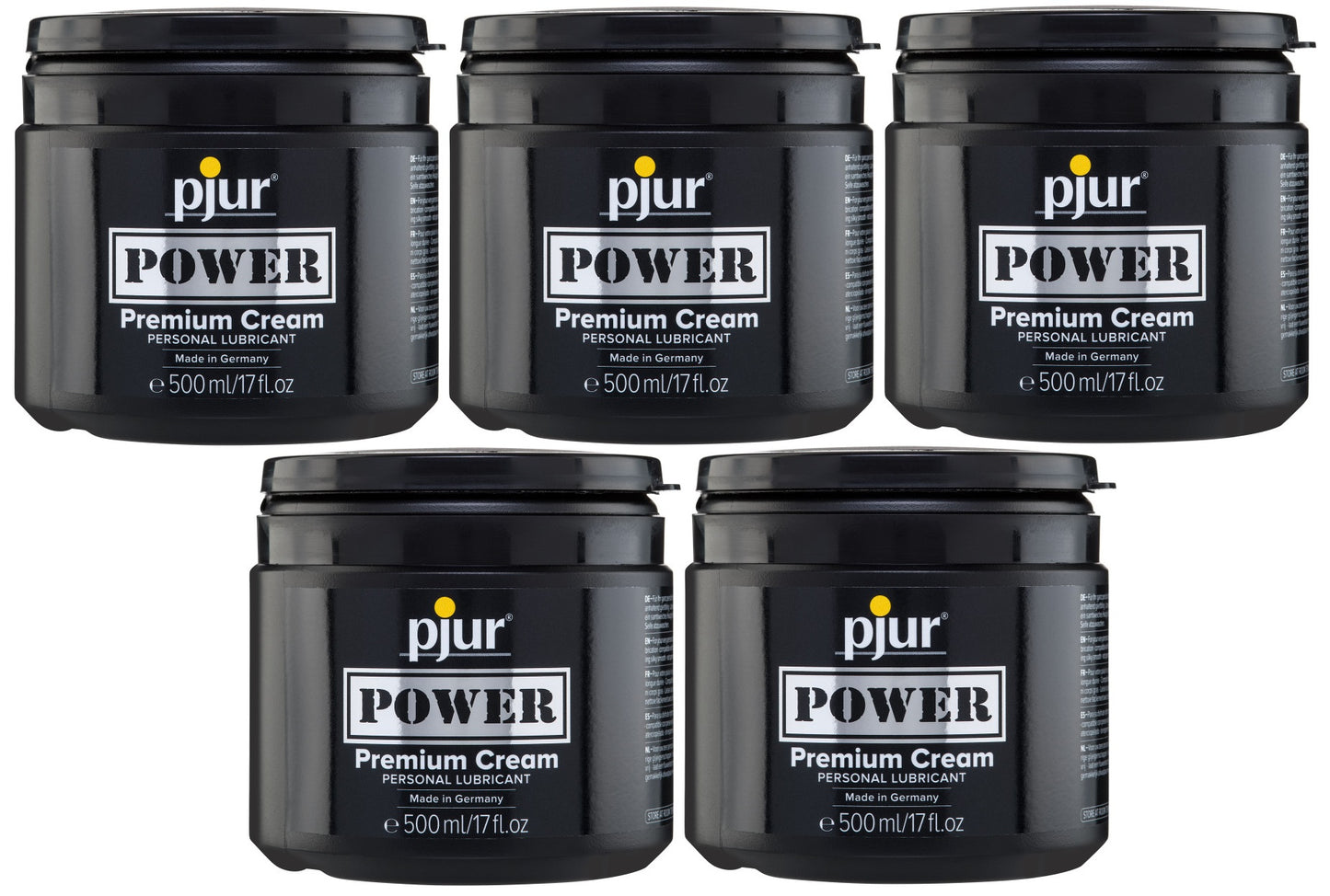 Pjur Power - Premium Hybrid Cream Personal Lubricant 5x500ml - 5 Pack