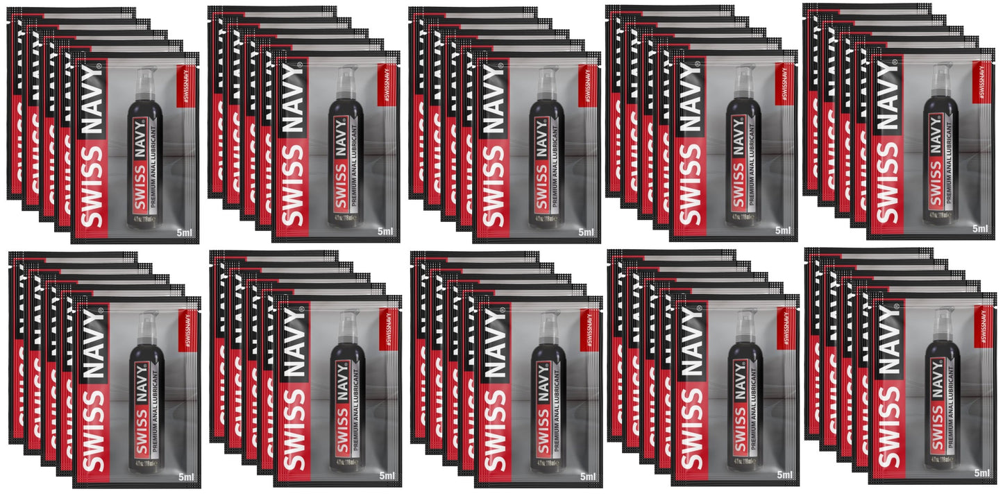 Swiss Navy Premium Anal Lube Lubricant Sample 1/5/10/15/20/25/50/100 Sachets 5ml