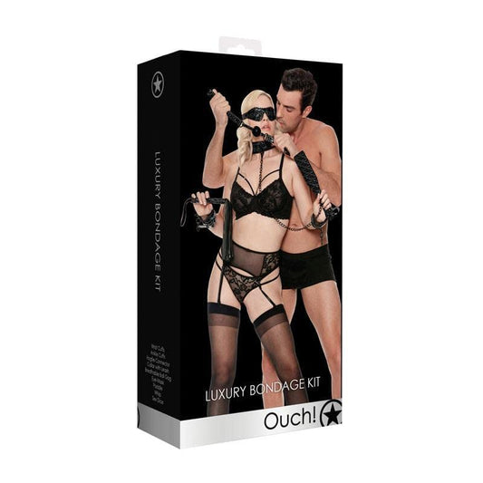 Shots Toys | Ouch! Luxury Bondage Kit - Black - 10 Piece Set