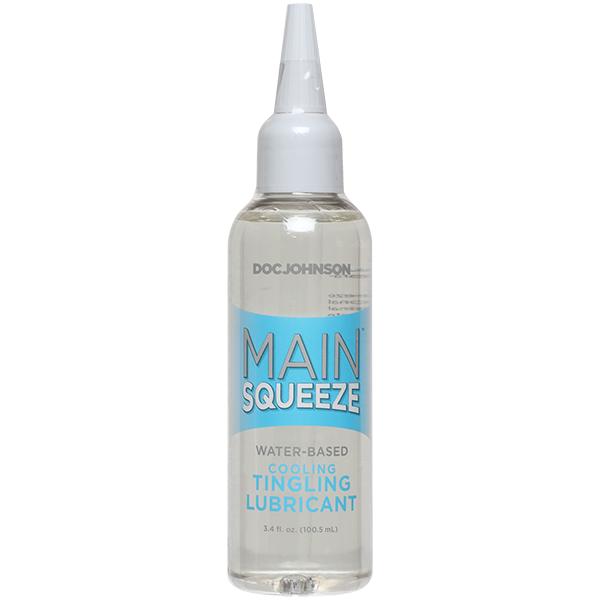 Doc Johnson Main Squeeze Cooling/Tingling Water Based Lubricant 3.4oz/100.5ml