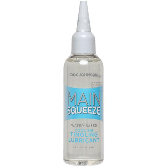 Doc Johnson Main Squeeze Cooling/Tingling Water Based Lubricant 3.4oz/100.5ml