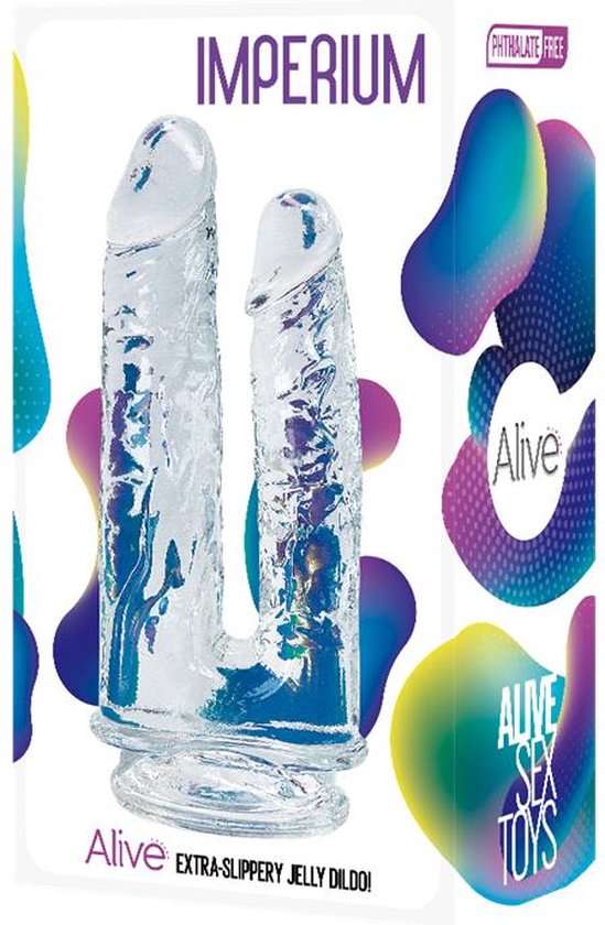 Adrien Lastic Alive Imperium 5" 4"  Extra Slippery Jelly Double Dong